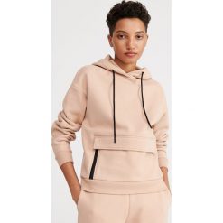 Bluza z kapturem - Beżowy. Brązowe bluzy damskie Reserved, m, bez wzorów, bez rękawów, z kapturem. Za 89,99 zł.