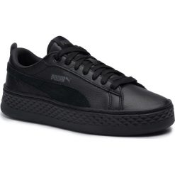 Sneakersy PUMA - Smash Platform L 366487 01 Puma Black/Puma Black. Czarne półbuty damskie Puma, na co dzień, bez wzorów, z zamszu, bez obcasa, bez zapięcia. W wyprzedaży za 249,99 zł.
