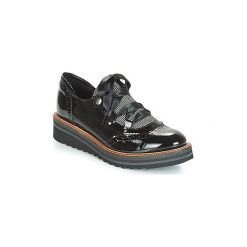 Derby Philippe Morvan DORYA V1 VERNIS. Czarne półbuty damskie Philippe Morvan, bez wzorów, bez obcasa, bez zapięcia. Za 535,20 zł.