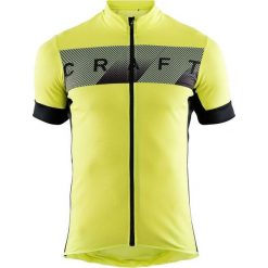 Craft koszulka rowerowa męska Reel żółta S. Żółte koszulki męskie Craft, s, bez wzorów, z klasycznym kołnierzykiem, bez rękawów, na fitness i siłownię. Za 229,00 zł.