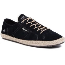 Espadryle PEPE JEANS - Tourist Lamu Suede PMS10287 Antracite 982. Czarne espadryle męskie Pepe Jeans, bez wzorów, z jeansu. W wyprzedaży za 209,00 zł.