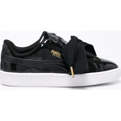 Puma - Buty Basket Heart Patent. Czarne buty sportowe damskie Puma, bez wzorów, ze skóry, sportowe. W wyprzedaży za 179,90 zł.