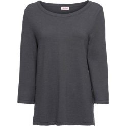 Sweter ze sznurowaniem, rękawy 3/4 bonprix szary. Czarne swetry klasyczne damskie marki bonprix, z dzianiny, ze sznurowanym dekoltem. Za 79,99 zł.