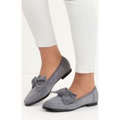 Szare Mokasyny Bowknot. Szare mokasyny damskie Born2be, na płaskiej podeszwie. Za 39,99 zł.