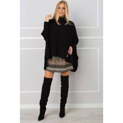 Ponczo MELANIE czarne. Czarne bluzy damskie Divino style, s, bez wzorów, z wełny, bez rękawów, bez kaptura. Za 139,00 zł.