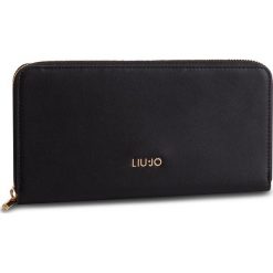 Duży Portfel Damski LIU JO - Xxl Zip Around N19060 E0040 Nero 22222. Czarne portfele damskie Liu Jo, bez wzorów, ze skóry ekologicznej. Za 339,00 zł.