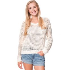 Sweter "Turnabout" w kolorze kremowym. Białe swetry klasyczne damskie Roxy, l, z dzianiny, z okrągłym kołnierzem. W wyprzedaży za 151,95 zł.
