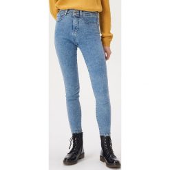 Jeansy skinny high waist - Niebieski. Niebieskie jeansy damskie Sinsay, bez wzorów, z jeansu, z podwyższonym stanem. Za 59,99 zł.