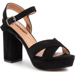 Sandały REFRESH - 69535 Black. Czarne klapki damskie Refresh, bez wzorów, ze skóry ekologicznej, bez obcasa, na obcasie. Za 189,00 zł.