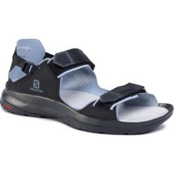 Sandały SALOMON - Tech Sandal Feel 410433 30 M0 Black/Flint Stone/Black. Czarne sandały męskie Salomon, ze skóry ekologicznej, bez zapięcia. Za 399,00 zł.