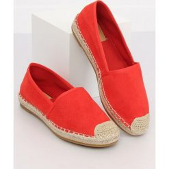 Espadryle czerwone ELISSIA. Czerwone espadryle damskie FunKee.pl, bez wzorów, z tkaniny, bez obcasa. Za 83,99 zł.