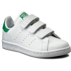 Buty adidas - Stan Smith Cf C M20607 Ftwwht/Ftwwht/Green. Białe półbuty dziewczęce Adidas, z paskami. Za 229,00 zł.