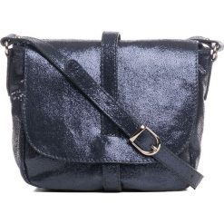 Torebki klasyczne damskie: Skórzana torebka w kolorze granatowym – 24 x 9 x 20 cm