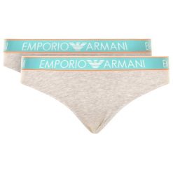 Komplet 2 par fig brazylijskich Emporio Armani Underwear 163337 0P317 05548. Szare figi damskie Emporio Armani Underwear, xs, bez wzorów. W wyprzedaży za 99,00 zł.