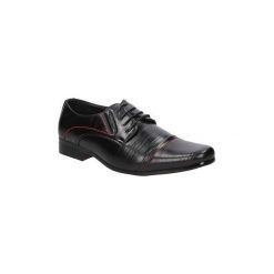 Derby Casu WIZYTOWE LXC310. Czarne buty wizytowe męskie marki Casu, bez wzorów, wizytowe, bez zapięcia. Za 79,99 zł.