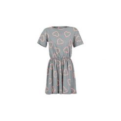 Sukienki krótkie Love Moschino RODU. Szare sukienki mini marki Love Moschino, z krótkim rękawem. Za 495,20 zł.