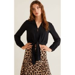 Mango - Bluzka Lenko. Czarne bluzki damskie marki Mango, s, z wiskozy, eleganckie. Za 139,90 zł.