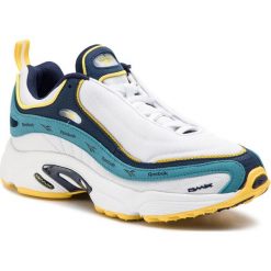 Buty Reebok - Daytona Dmx Vector DV3890 White/Navy/Mist/Yellow. Białe półbuty damskie Reebok, na co dzień, bez wzorów, z tworzywa sztucznego, bez zapięcia. Za 499,00 zł.