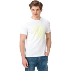 Trussardi Jeans Koszulka Biały. Białe podkoszulki męskie Trussardi Jeans, xl, z nadrukiem, z bawełny, z krótkim rękawem. Za 266,95 zł.