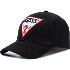 Czapka z daszkiem GUESS - O94Z05 WO04P A996. Czarne czapki damskie Guess, z aplikacjami, z poliesteru. Za 119,00 zł.