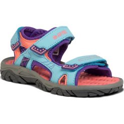 Sandały HI-TEC - Menar Jr AVSSS18-HT-01-Q2 Sky Blue/Violet/Watermelon. Niebieskie sandały dziewczęce Hi-tec, ze skóry ekologicznej, bez zapięcia. Za 169,00 zł.