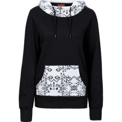 Bluzy damskie: Bluza z kapturem bonprix czarny etno