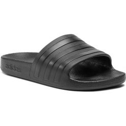 Klapki adidas - adilette Aqua F35550 Cblack/Cblack/Cblack. Czarne klapki męskie marki Adidas, ze skóry ekologicznej. Za 79,95 zł.