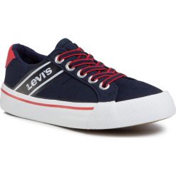 Tenisówki LEVI'S - VKIN0001T Navy 0040. Niebieskie trampki chłopięce bez wzorów, ze skóry ekologicznej, bez zapięcia. W wyprzedaży za 149,00 zł.