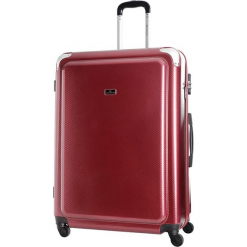 Walizka w kolorze bordowym - 84 l. Czerwone walizki Platinium, z materiału. W wyprzedaży za 269,95 zł.