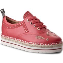 Espadryle LOVE MOSCHINO - JA10253G05JA0500 Rosso. Czerwone espadryle damskie marki Love Moschino, ze skóry ekologicznej, na płaskiej podeszwie. W wyprzedaży za 399,00 zł.