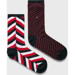Tommy Hilfiger - Skarpetki (2 pack). Czerwone skarpetki damskie z elastanu. Za 49,90 zł.