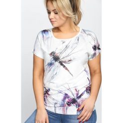 Biały T-shirt Mantiss. Białe bluzki damskie Born2be, l. Za 24,99 zł.
