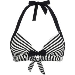 Biustonosz bikini w kolorze czarno-białym. Białe biustonosze push up marki Short Stories, z materiału. W wyprzedaży za 86,95 zł.