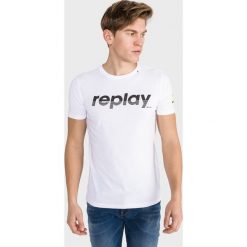 Replay Koszulka Biały. Białe podkoszulki męskie Replay, s, z nadrukiem, z bawełny, bez kołnierzyka, z krótkim rękawem. Za 309,95 zł.