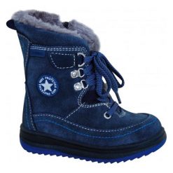 Protetika Buty Zimowe Za Kostkę Chłopięce Bory 19 Niebieski. Niebieskie buty chłopięce zimowe marki Protetika, ze skóry, za kostkę. Za 185,00 zł.