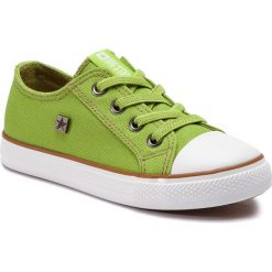 Trampki BIG STAR - DD374087 Green. Zielone trampki dziewczęce BIG STAR, bez wzorów, z gumy, bez zapięcia. Za 99,00 zł.