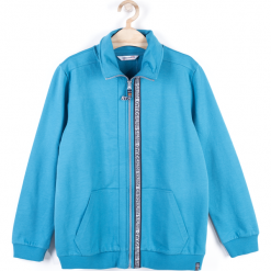 Bluza. Niebieskie bluzy chłopięce marki SQUAD 64, z aplikacjami, z bawełny, z długim rękawem, długie. Za 49,90 zł.