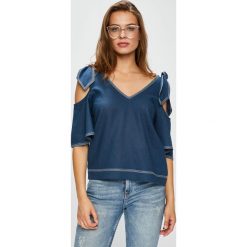 Pepe Jeans - Top Livia. Szare topy damskie Pepe Jeans, m, z jeansu. W wyprzedaży za 199,90 zł.
