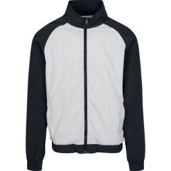 Urban Classics Crinkle Contrast Raglan Track Jacket Kurtka biały/czarny. Czarne kurtki męskie marki Urban Classics, l, bez wzorów, bez kaptura. Za 199,90 zł.