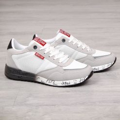 Buty sportowe męskie białe Big Star FF174208. Białe buty sportowe męskie BIG STAR, bez zapięcia. Za 131,99 zł.