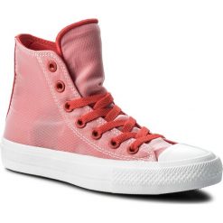 Trampki CONVERSE - Ctas II Hi 155427C Ultra Red/White/White. Czerwone półbuty damskie Converse, bez wzorów, z gumy, bez zapięcia. W wyprzedaży za 149,00 zł.