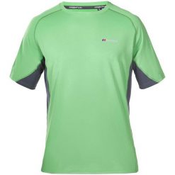 Berghaus Tech Tee Basecrew Ss Am Green Grey M. Szare koszulki męskie Berghaus, s, bez wzorów, z materiału, bez kołnierzyka, bez rękawów, na fitness i siłownię. W wyprzedaży za 119,00 zł.