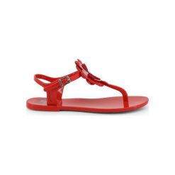 Love Moschino Klapki JA16011G17IT. Klapki damskie Love Moschino, w paski, z gumy, bez obcasa. Za 361,00 zł.