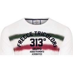T-shirt AERONAUTICA MILITARE. Białe t-shirty męskie Aeronautica Militare, z nadrukiem, z bawełny, z okrągłym kołnierzem. W wyprzedaży za 189,00 zł.