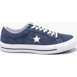 Converse - Tenisówki. Niebieskie trampki męskie marki Converse, ze skóry, na sznurówki. W wyprzedaży za 279,90 zł.