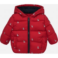 Mayoral - Kurtka dziecięca 68-98 cm. Czerwone kurtki chłopięce Mayoral, bez wzorów, z poliesteru, krótkie, z kapturem. Za 175,90 zł.