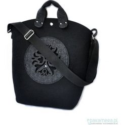 Torebki klasyczne damskie: BiGGest BaG – vol.1 czarna z grafitową aplikacją