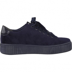 Sneakersy w kolorze granatowym. Niebieskie sneakersy damskie Marco Tozzi. W wyprzedaży za 104,95 zł.