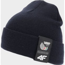 Czapka uniseks 4Hills CAU102 - ciemny granat. Czapki damskie z aplikacjami. W wyprzedaży za 34,99 zł.