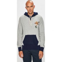 Polo Ralph Lauren - Bluza. Szare bluzy męskie m, z aplikacjami, z bawełny, z kapturem. W wyprzedaży za 549,90 zł.